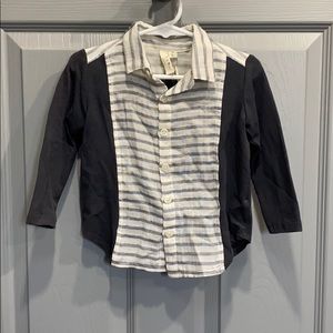 Noch Mini Boys Button Up Top Organic - Size 2T